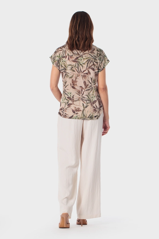 Blouse met botanische print