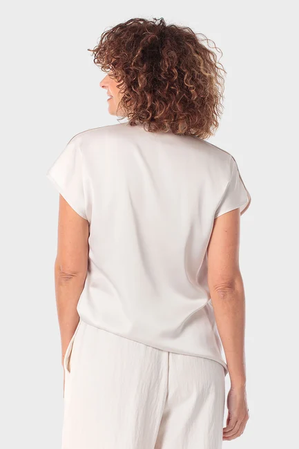 Blouse met korte mouwen
