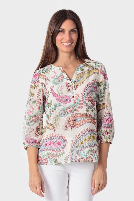 Blouse met paisley print