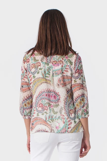 Blouse met paisley print
