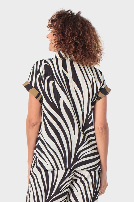 Blouse met zebra print