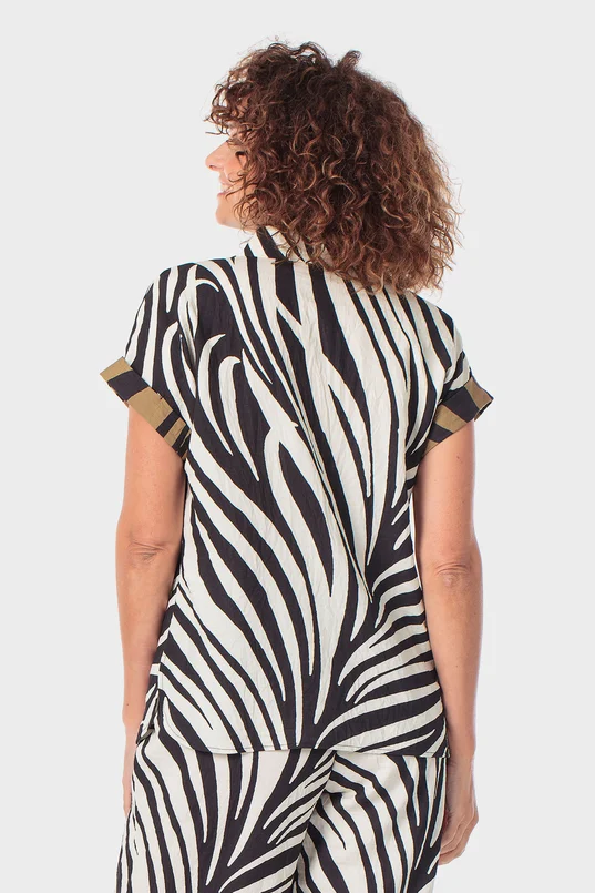 Blouse met zebra print