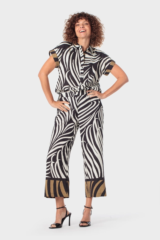 Blouse met zebra print
