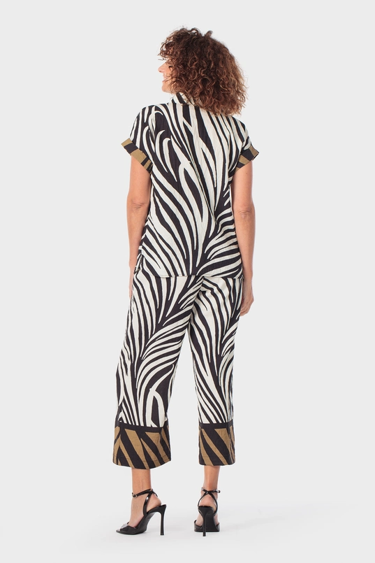 Blouse met zebra print