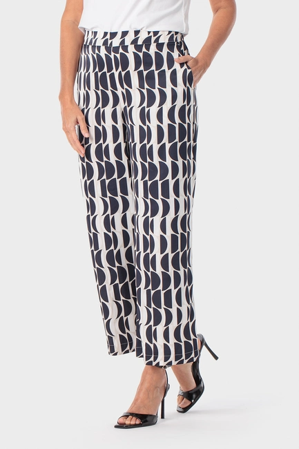 Broek met grafisch dessin