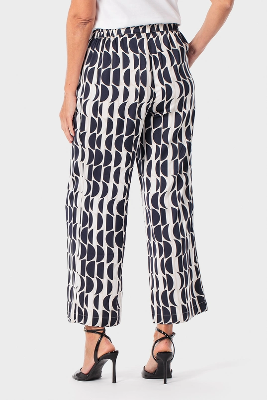 Broek met grafisch dessin