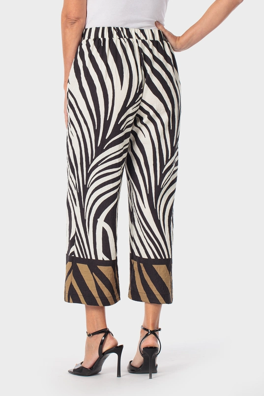 Broek met grafische print