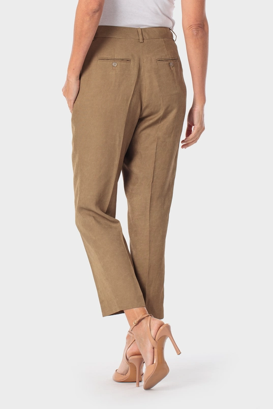 Broek met rechte pijp en persvouw