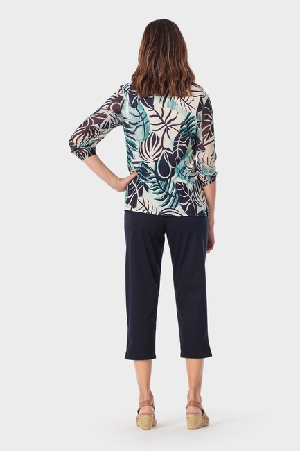 Cropped broek met slanke fit