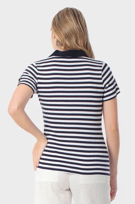Gestreepte polo top