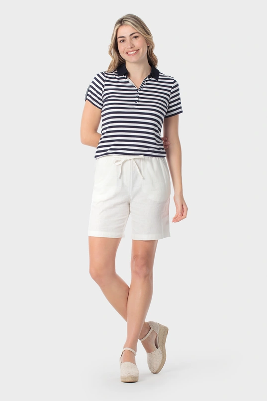 Gestreepte polo top