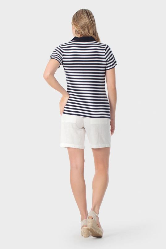 Gestreepte polo top