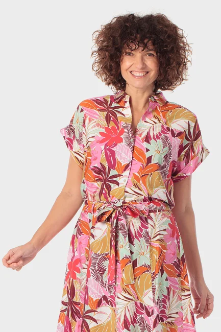 Jurk met tropical print
