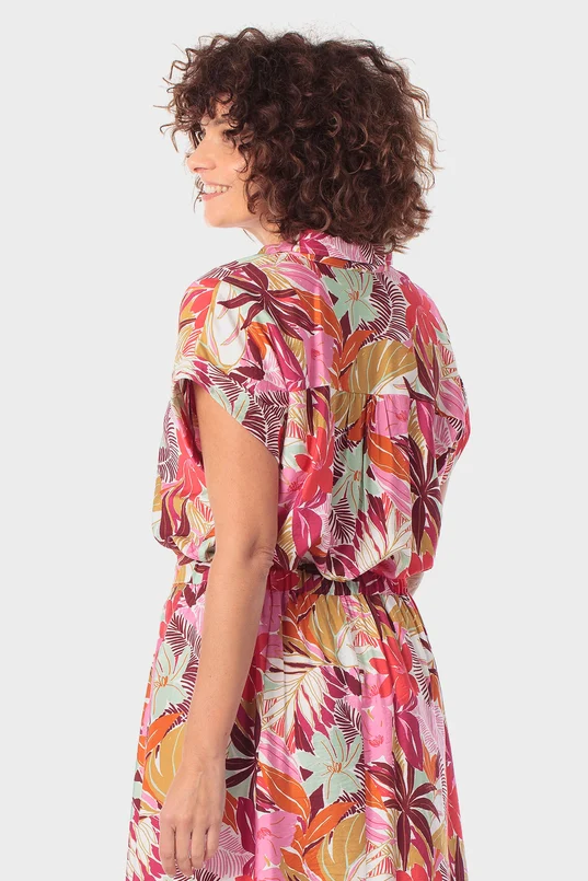 Jurk met tropical print