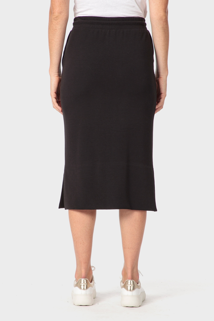 Midi rok met strikceintuur