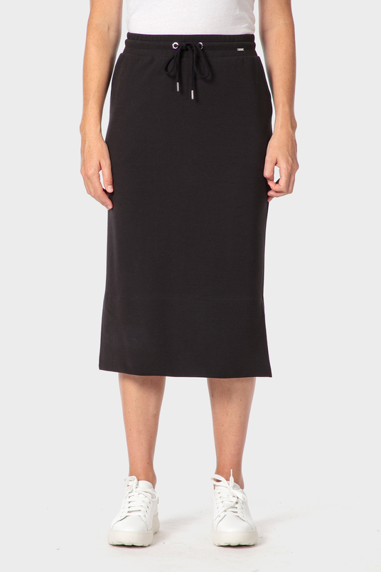 Midi rok met strikceintuur