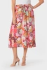 Midi rok met tropische print