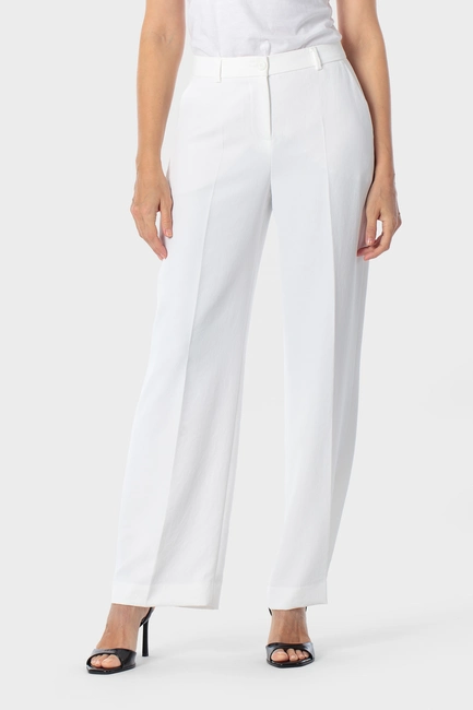 Pantalon met wijde fit