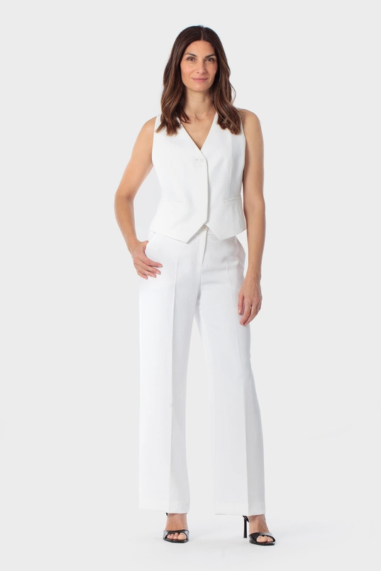 Pantalon met wijde fit