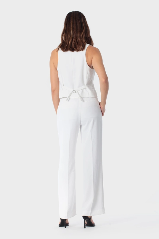 Pantalon met wijde fit
