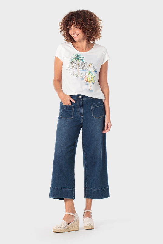 T-shirt met illustratieve print