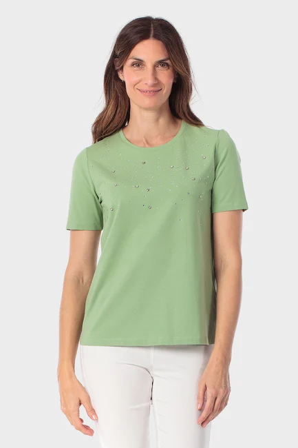 T-shirt met steentjes