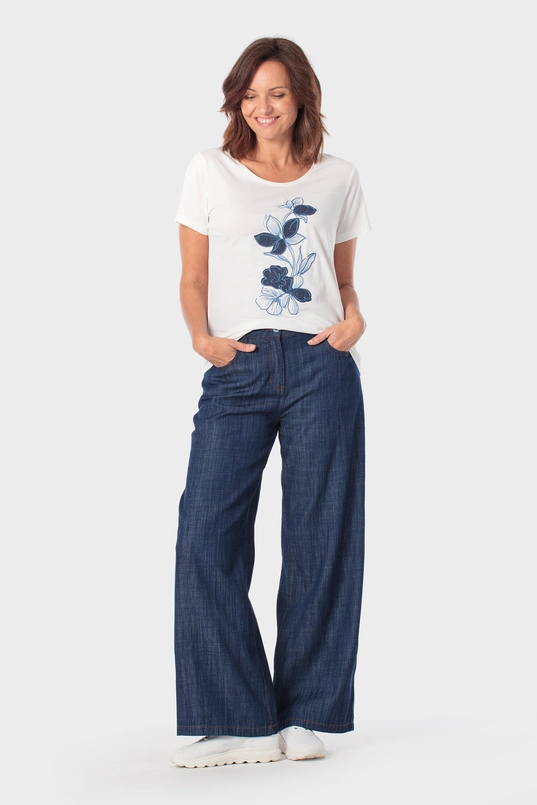 Top met bloemenprint