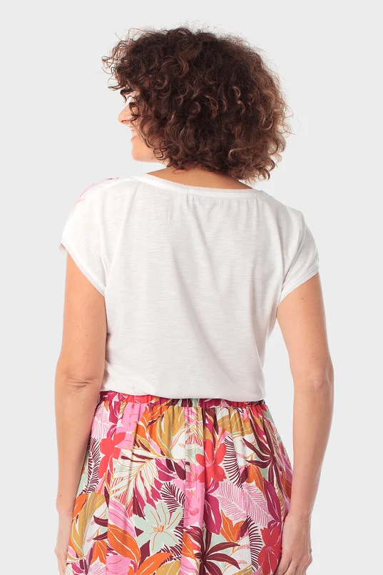 Top met bloemenprint