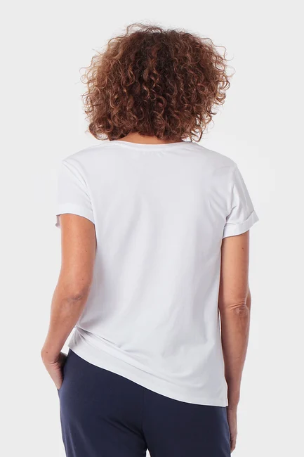 Top met grafische print