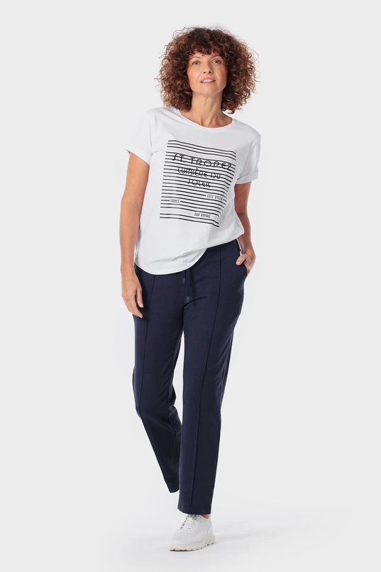 Top met grafische print
