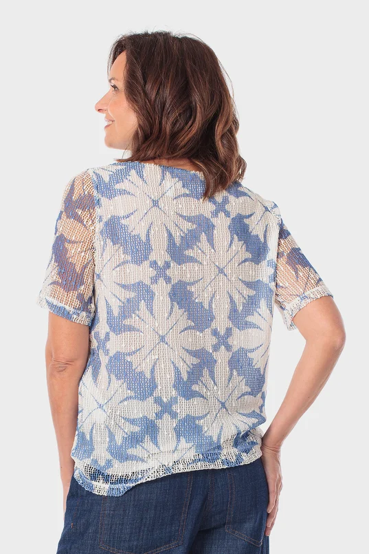 Top met kantprint