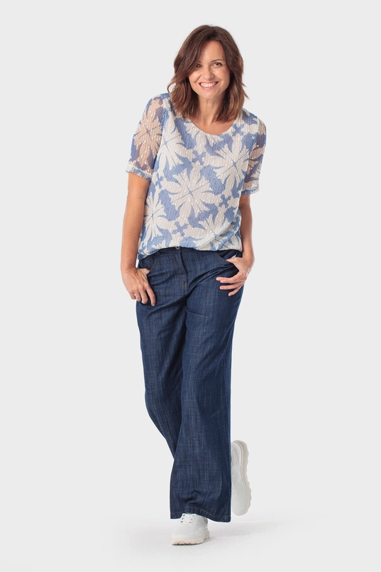 Top met kantprint