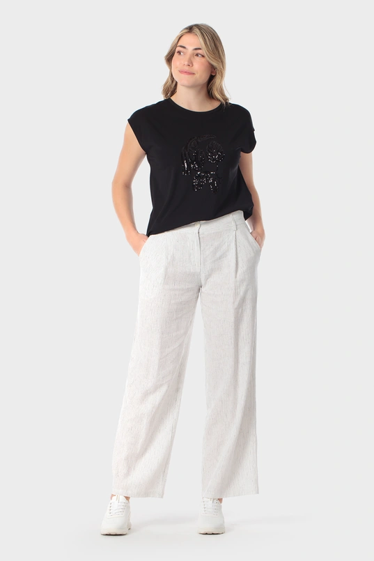 Top met paillettenapplicatie