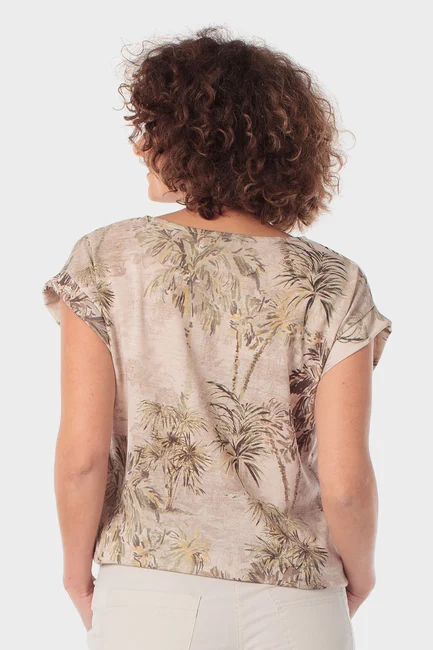 Top met tropisch dessin