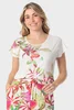 Tropical print top