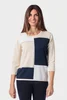 Trui met colourblock dessin